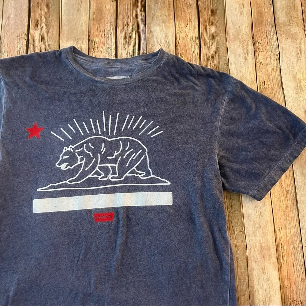 Levi’s State of California flag mens short sleeve graphic tee shirt | size M